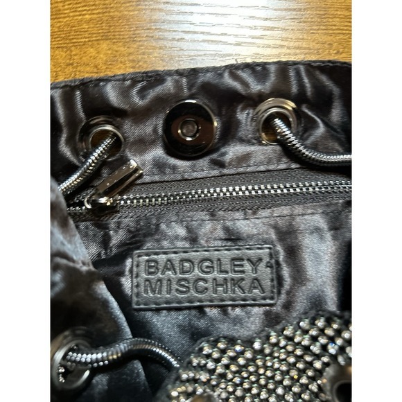 Badgley Mischka Black Rhinestone Evening Clutch‎